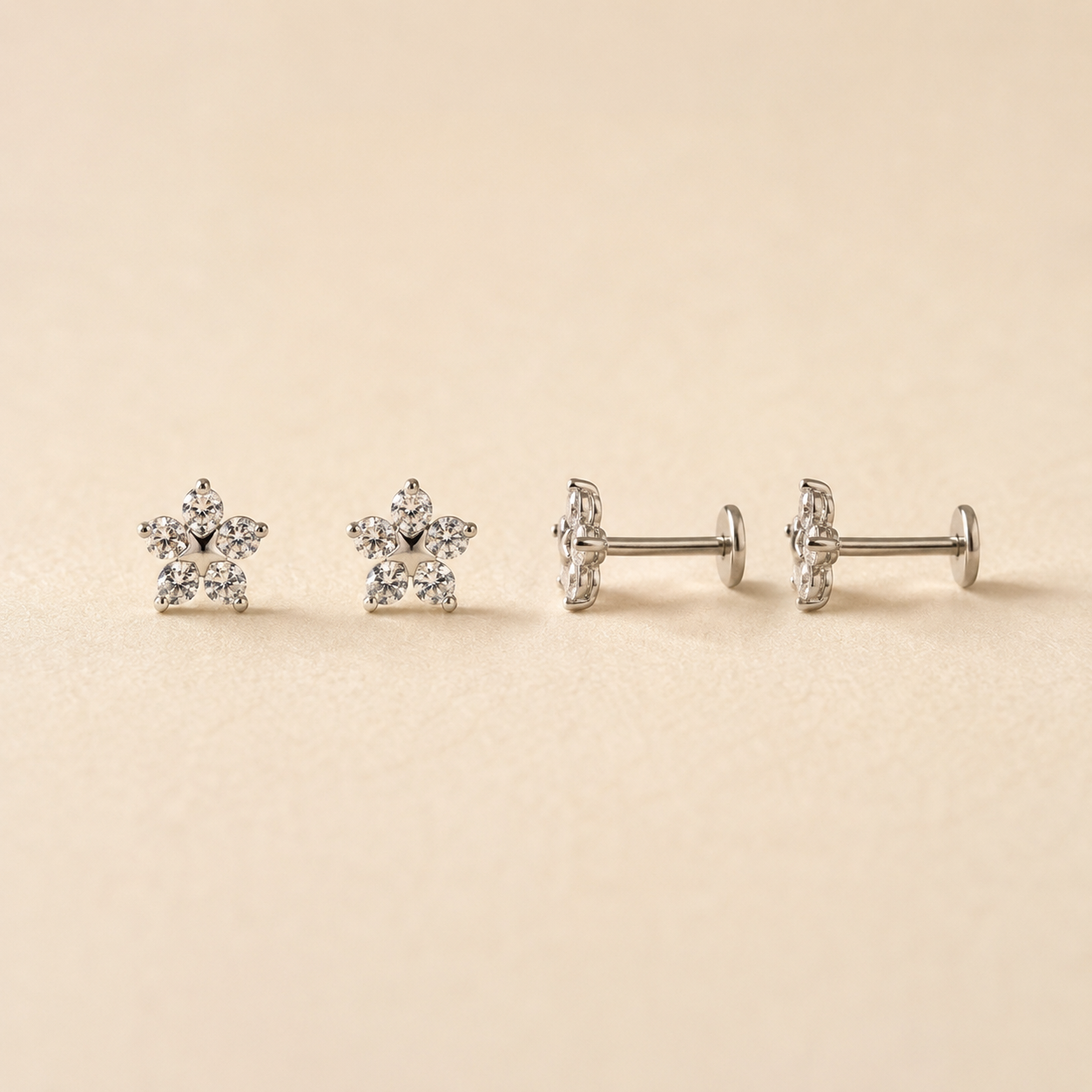Petal Star Glow Stud Earring