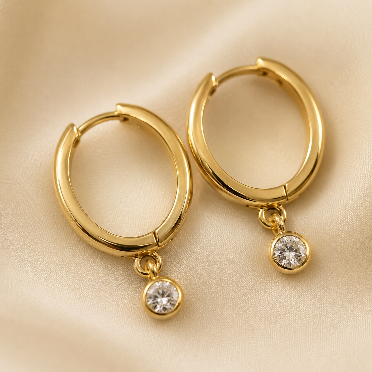 Luna Drop Glow Hoop Earring