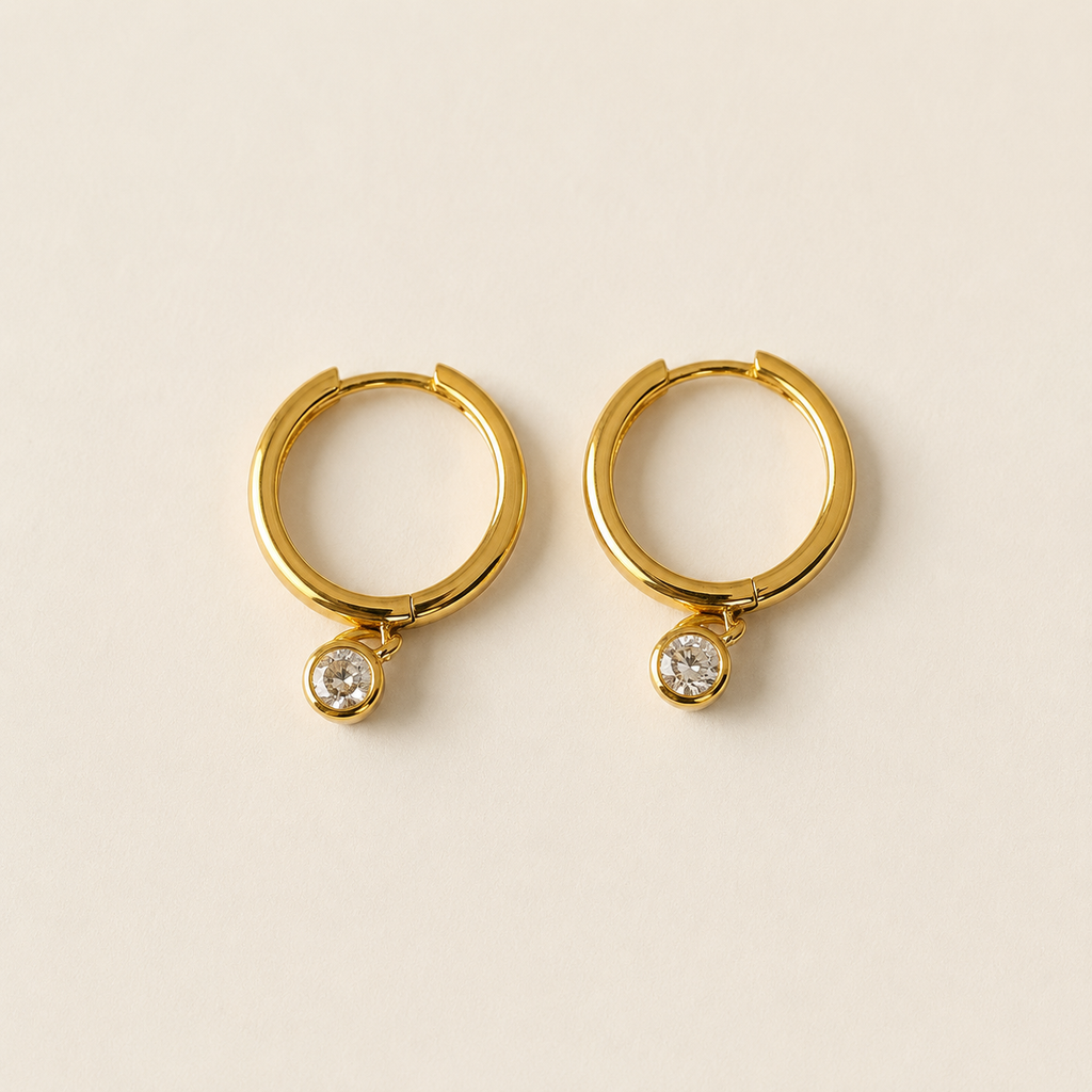 Luna Drop Glow Hoop Earring
