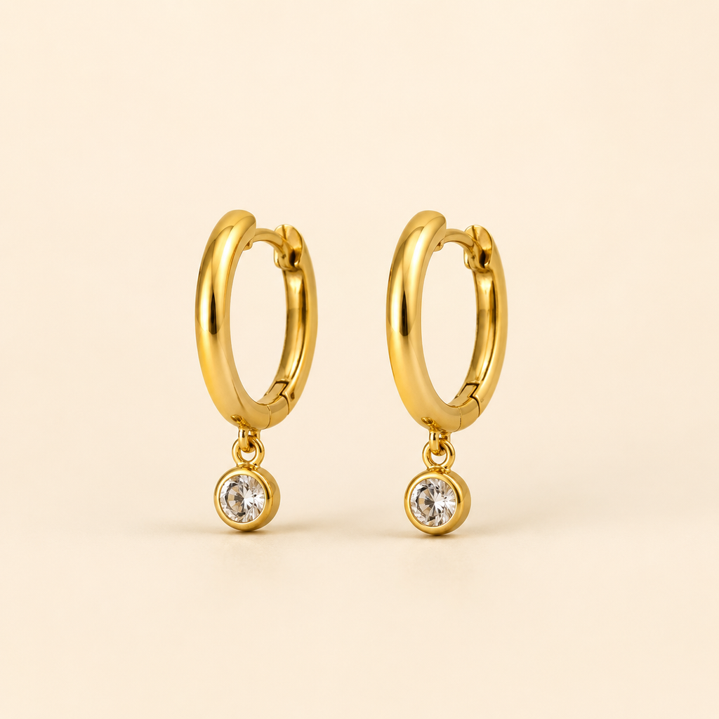 Luna Drop Glow Hoop Earring