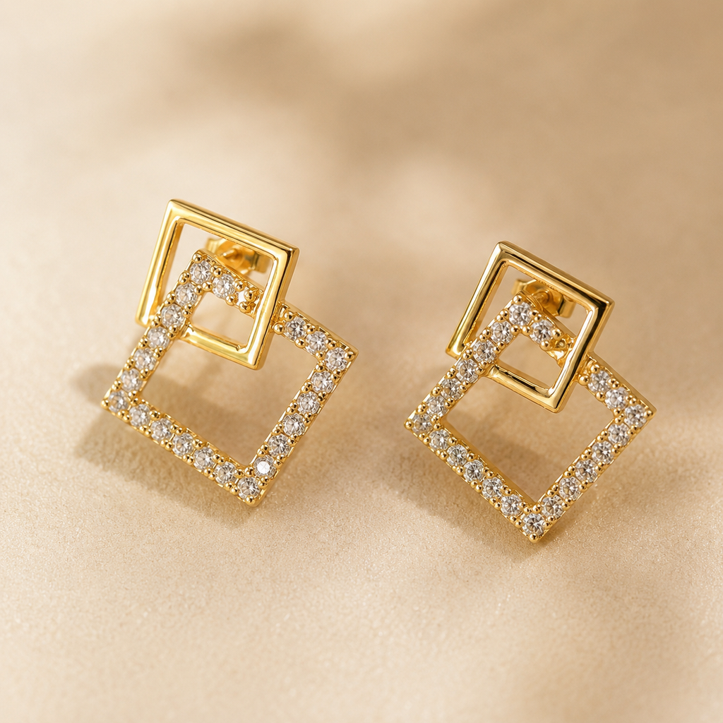 mahArha Square Glow Drop Earring