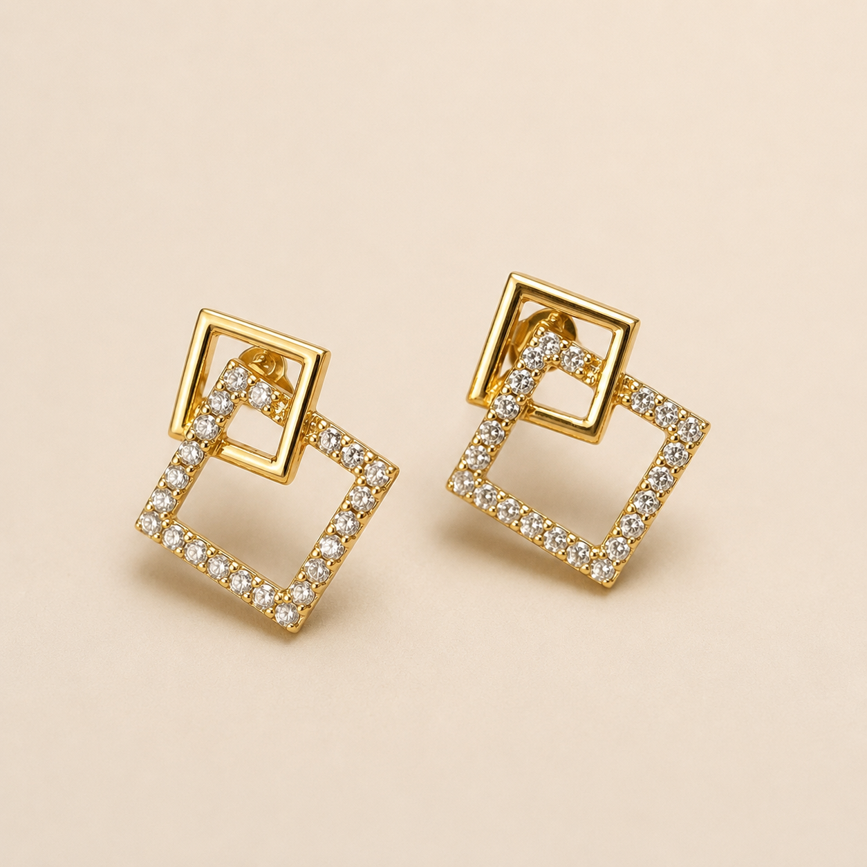 Square Glow Drop Earring