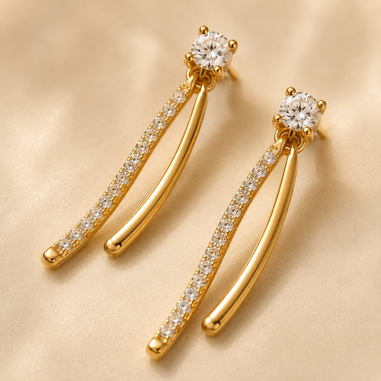 Arc Shine Drop Earring