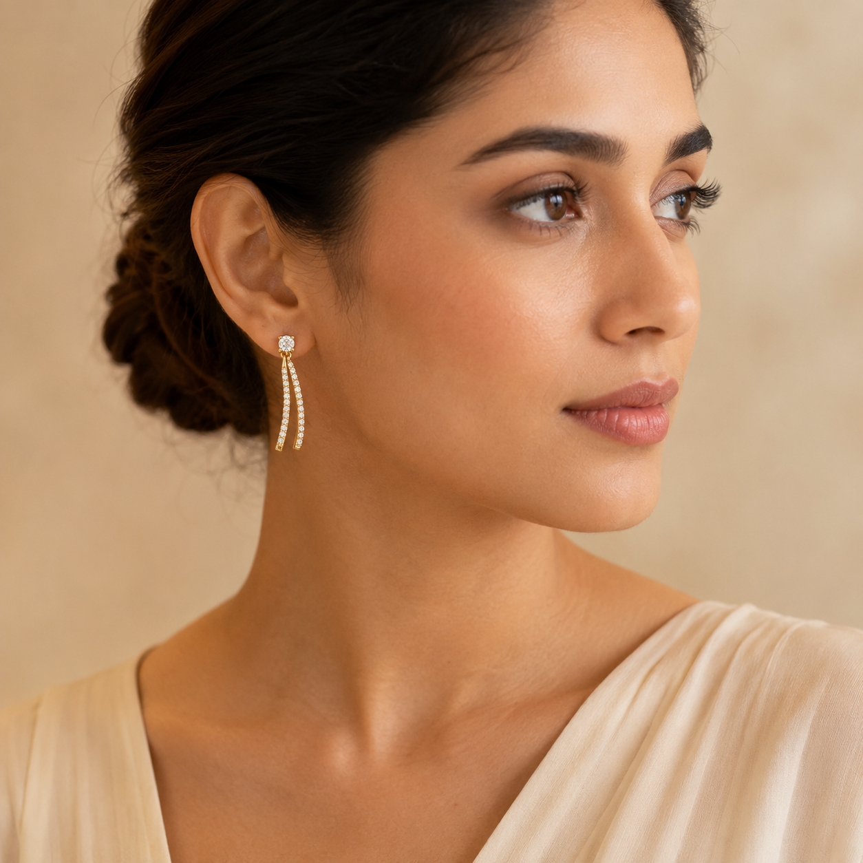 Arc Shine Drop Earring