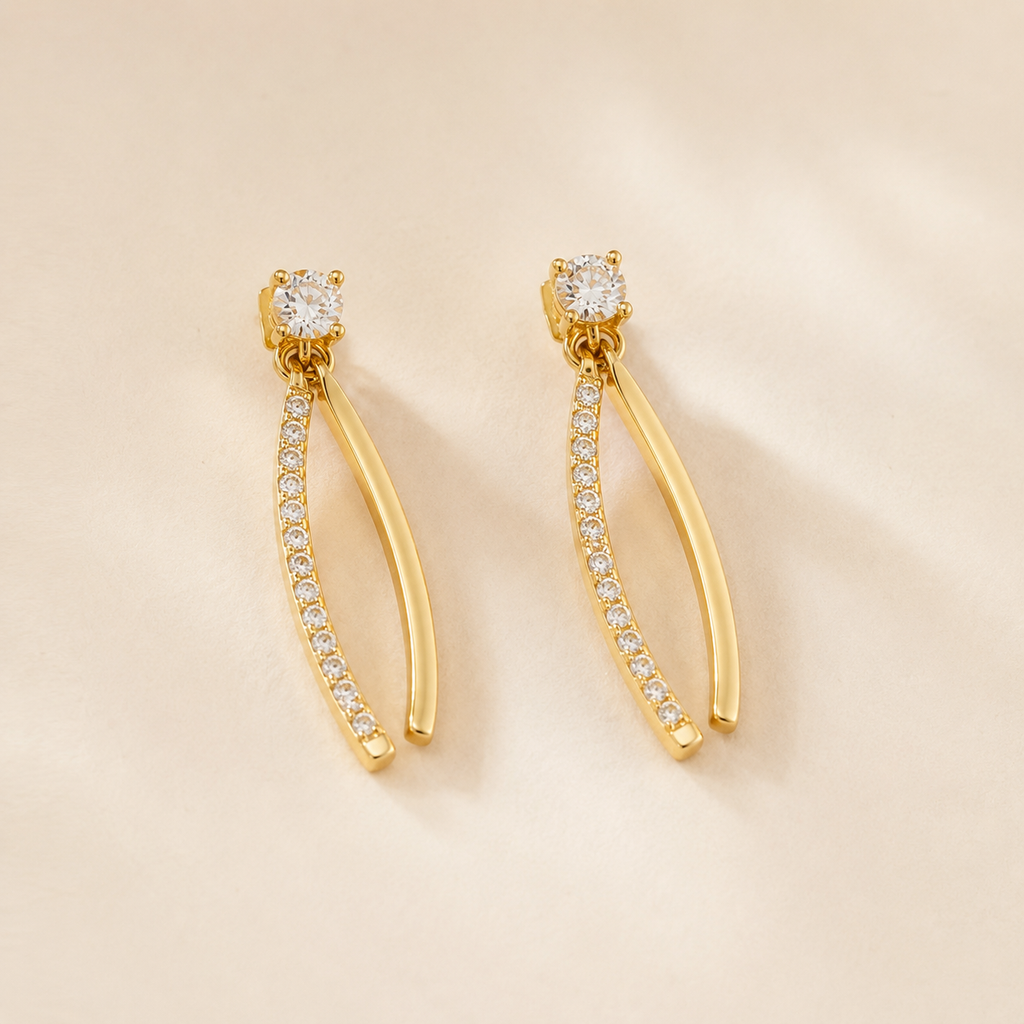 Arc Shine Drop Earring