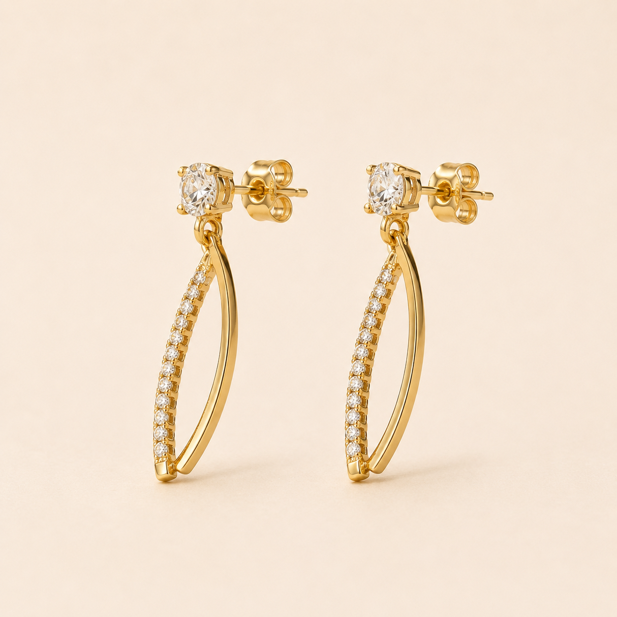Arc Shine Drop Earring