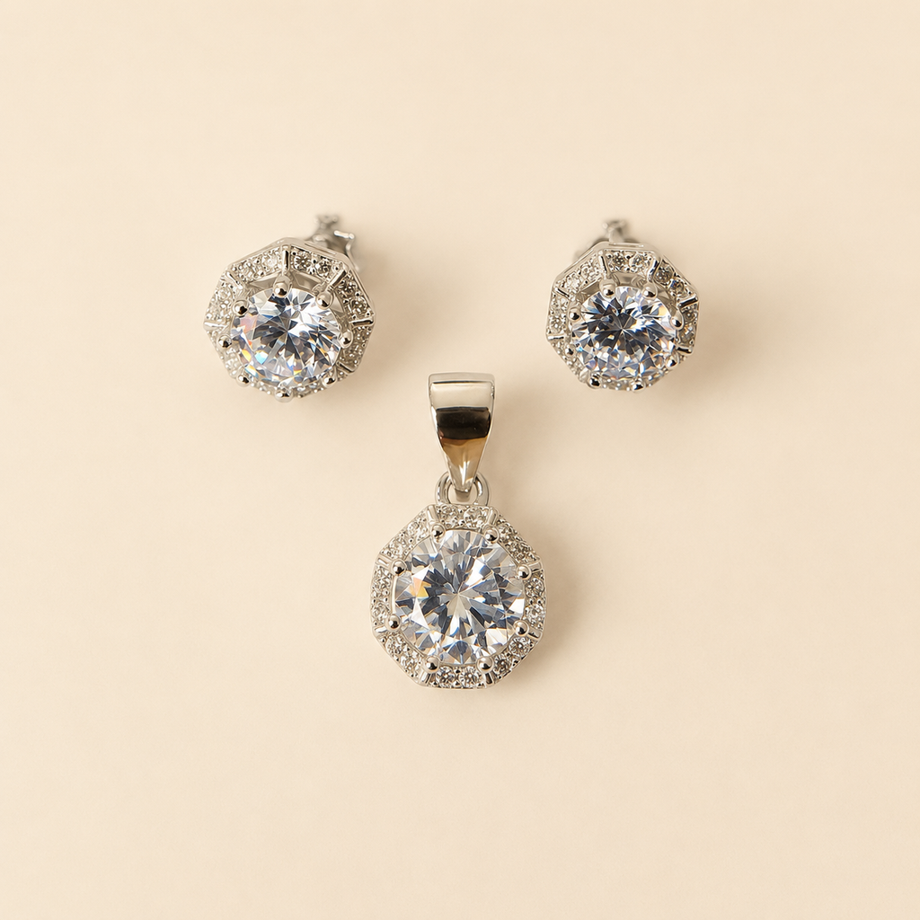mahArha Octa Radiance Pendant & Earring Set