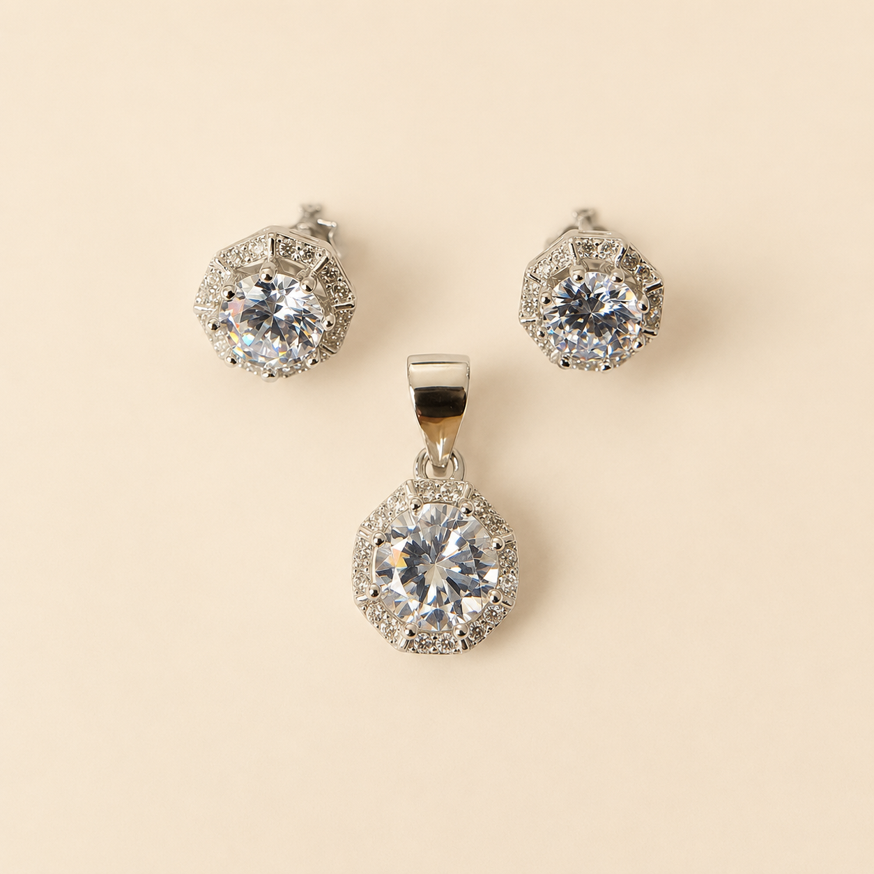 mahArha Octa Radiance Pendant & Earring Set