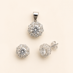 Radiant Bloom Pendant & Earring Set
