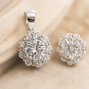 Radiant Bloom Pendant & Earring Set
