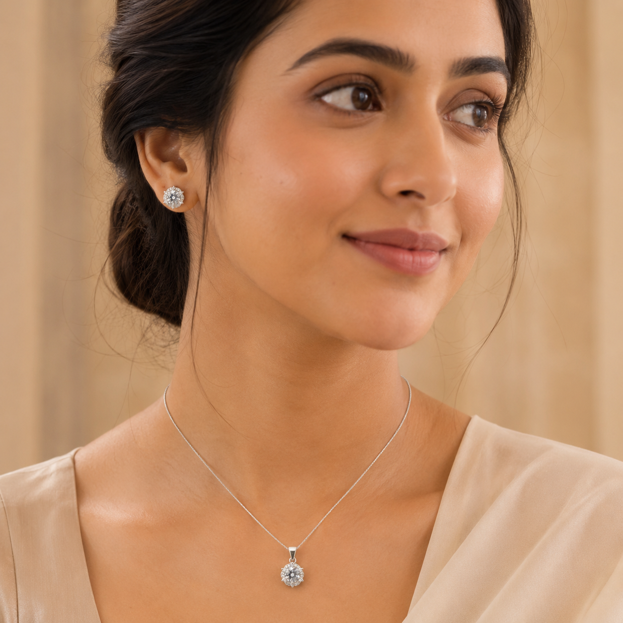 Luna Grace Pendant & Earring Set