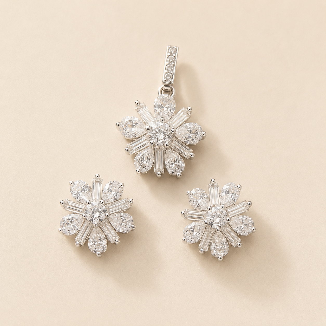 Celeste Bloom Pendant & Earring Set