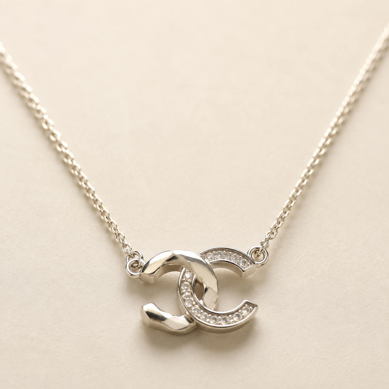 Silver Eternal Interlock Necklace