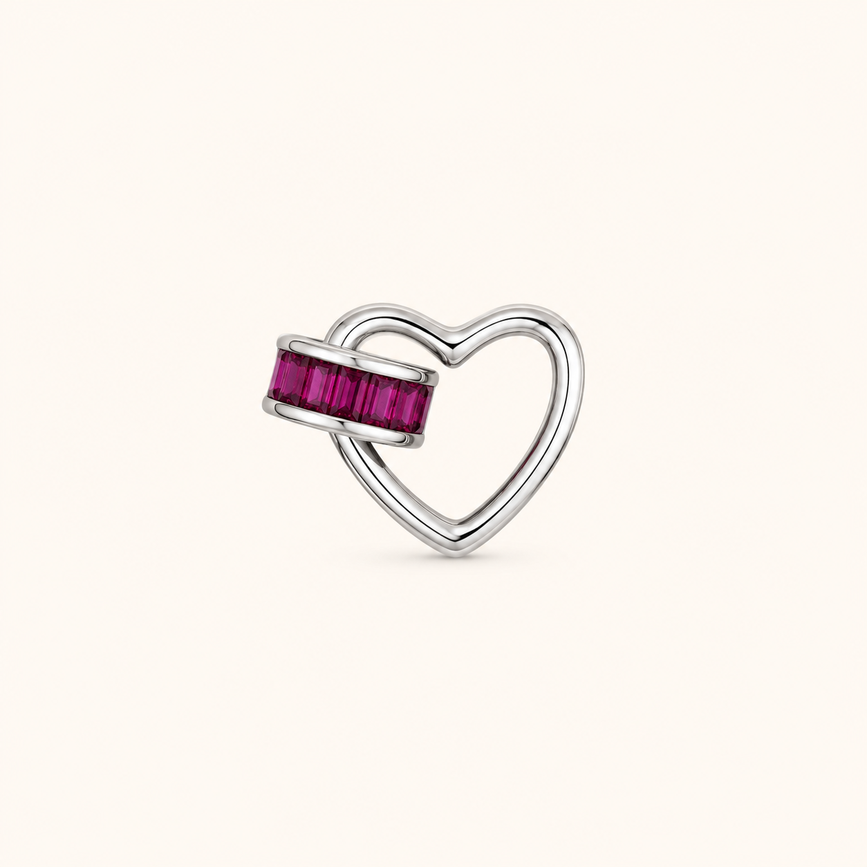 mahArha Silver Endless Heart Pendant